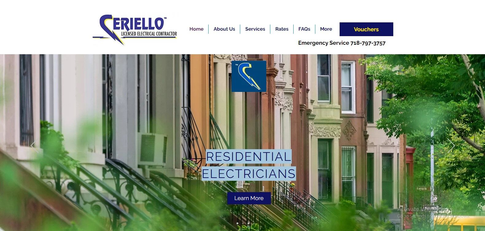 Eriello Electrical Contractor website design