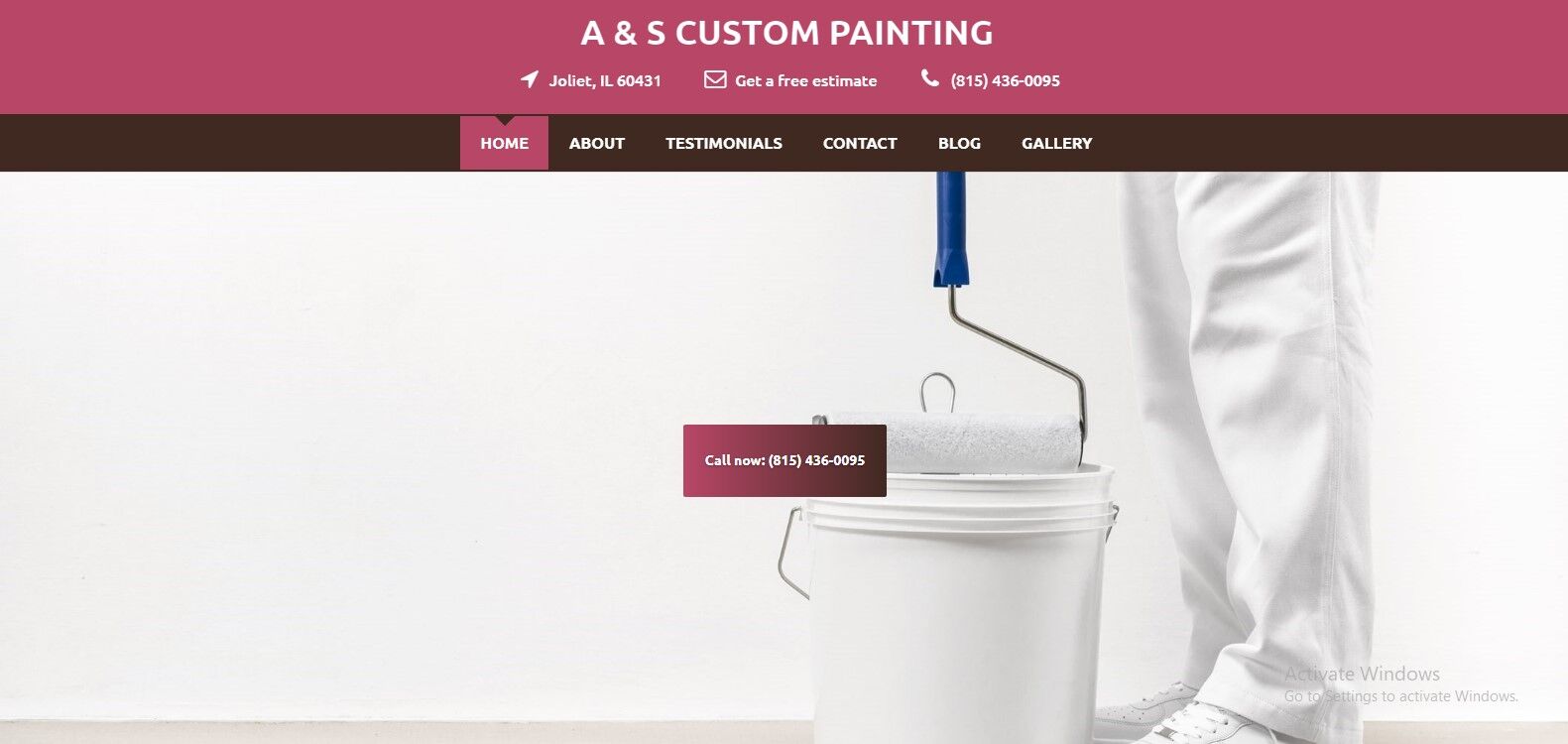 Paint contractor website ascustompainting.com