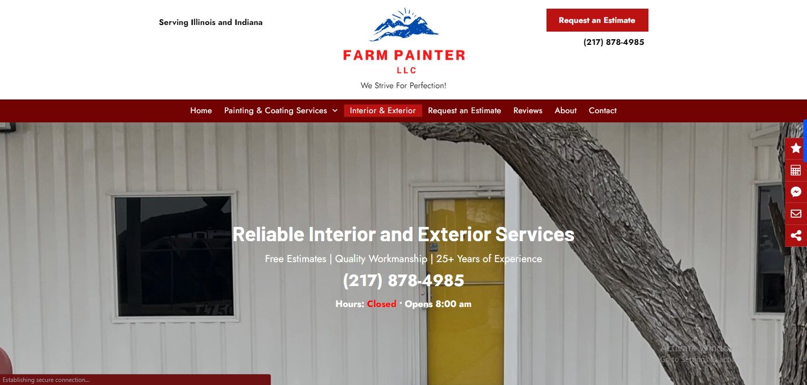 paintcontractor websites farmpainterllc.com