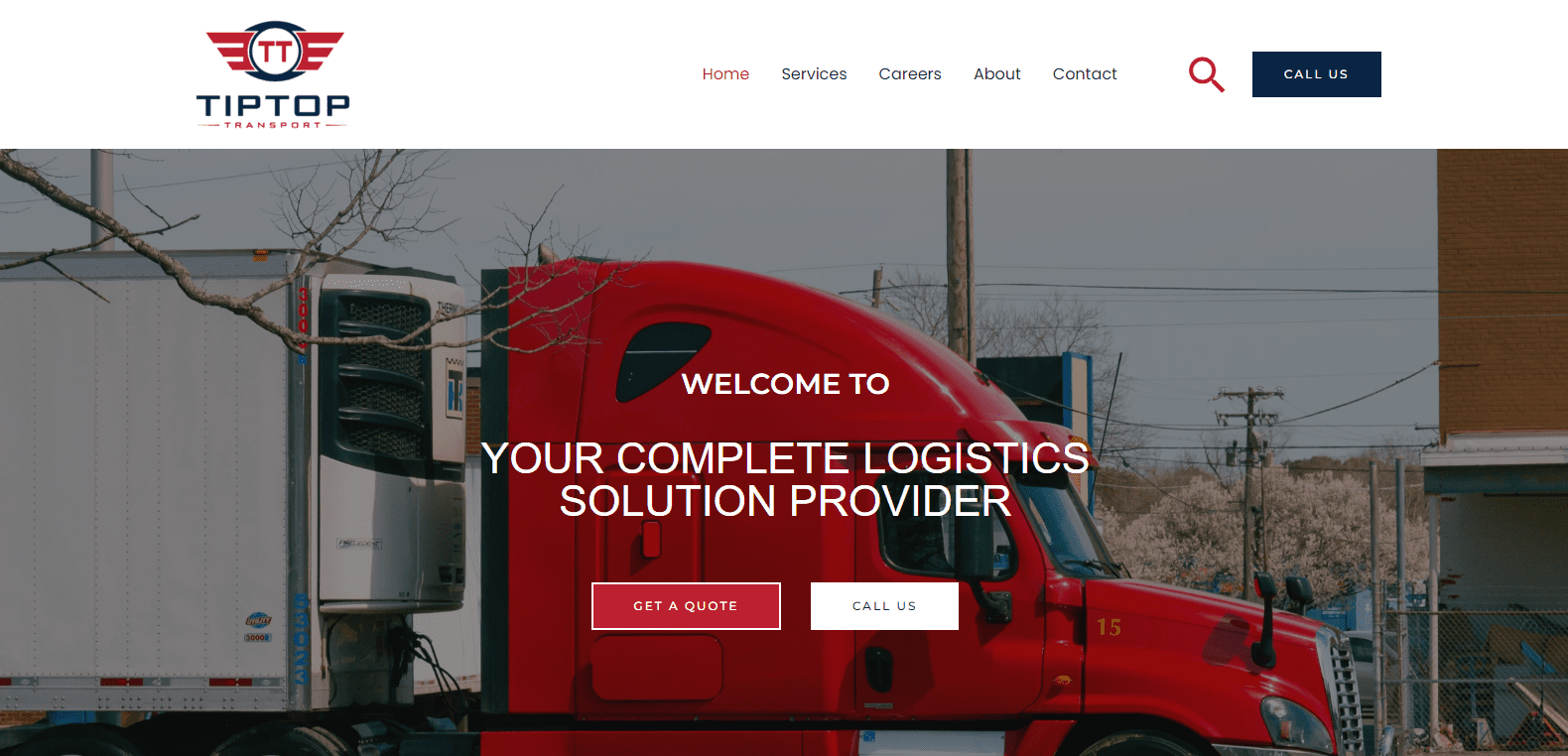 Tip Top website homepage